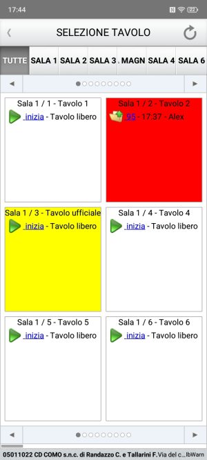 Screen shot APP Palmare